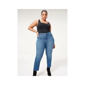 NWT Good American Good Classic Raw Hem Hi-Rise Size 14/32